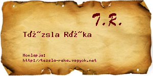Tézsla Réka névjegykártya